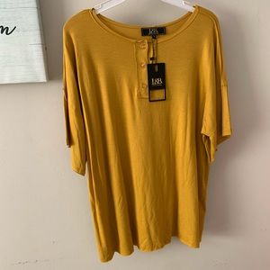 Drop shoulder short sleeve top